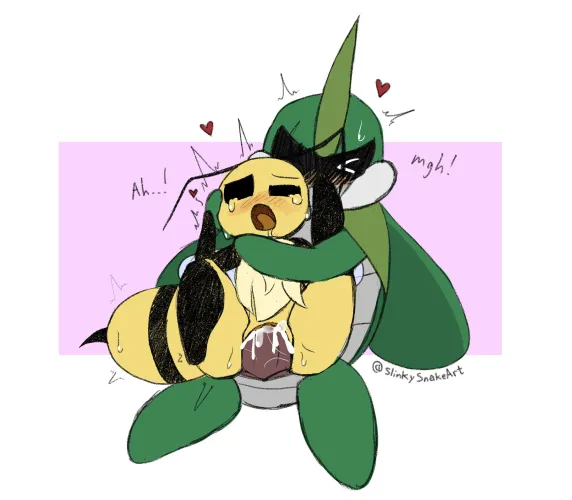 Vi the Bee x Kabbu the Beetle [F/M] (slinkysnakeart)