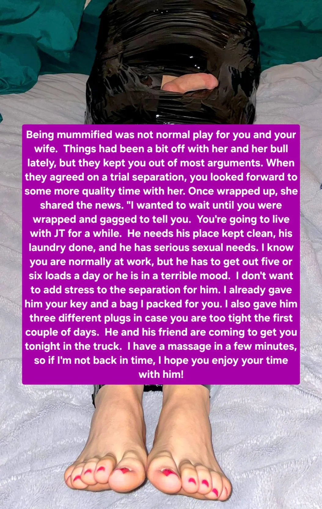 Your wife and her bull are taking some time apart. Here's how it impacts you.