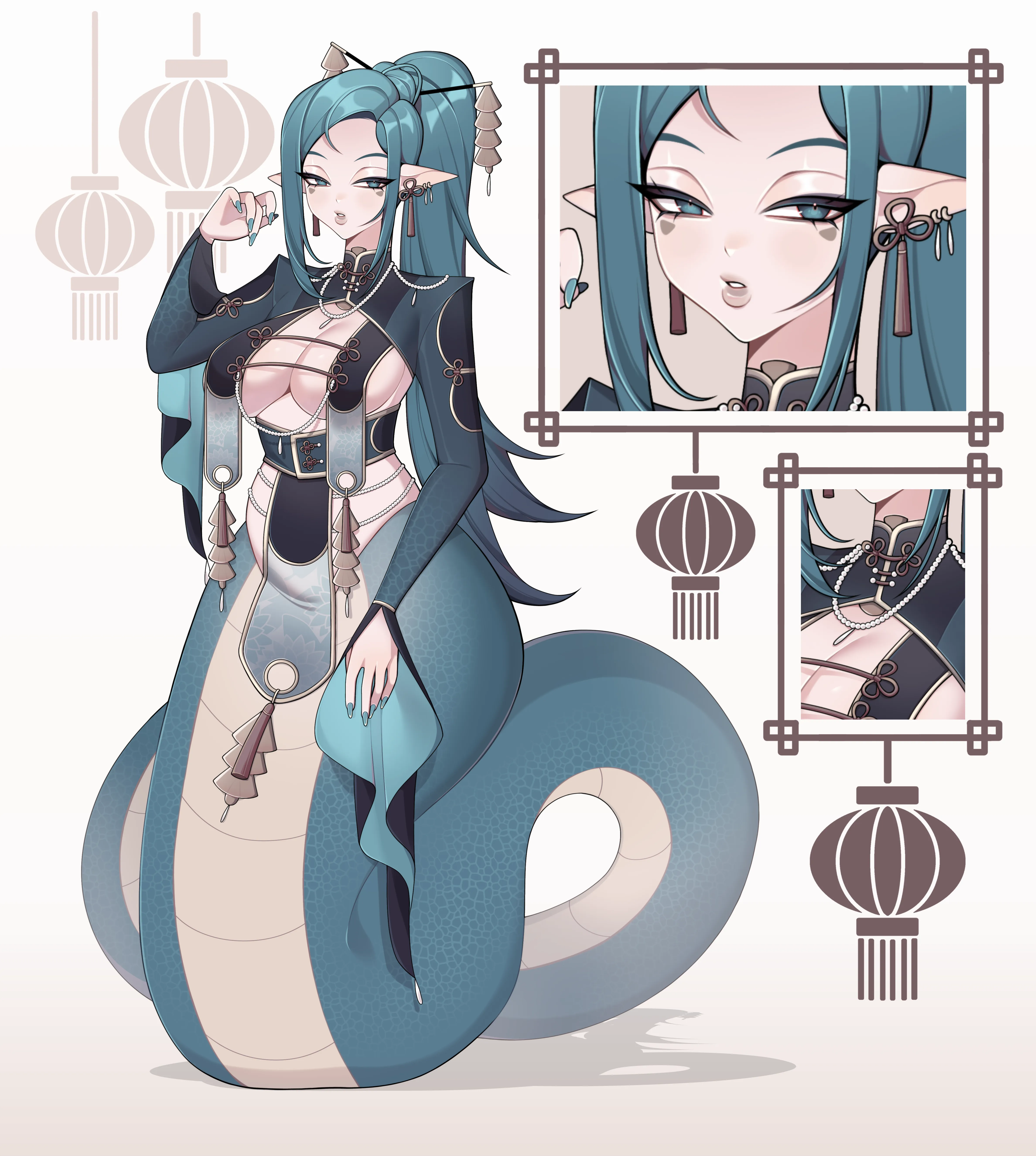 I've decided to adopt a lamia OC, isnt she pretty?