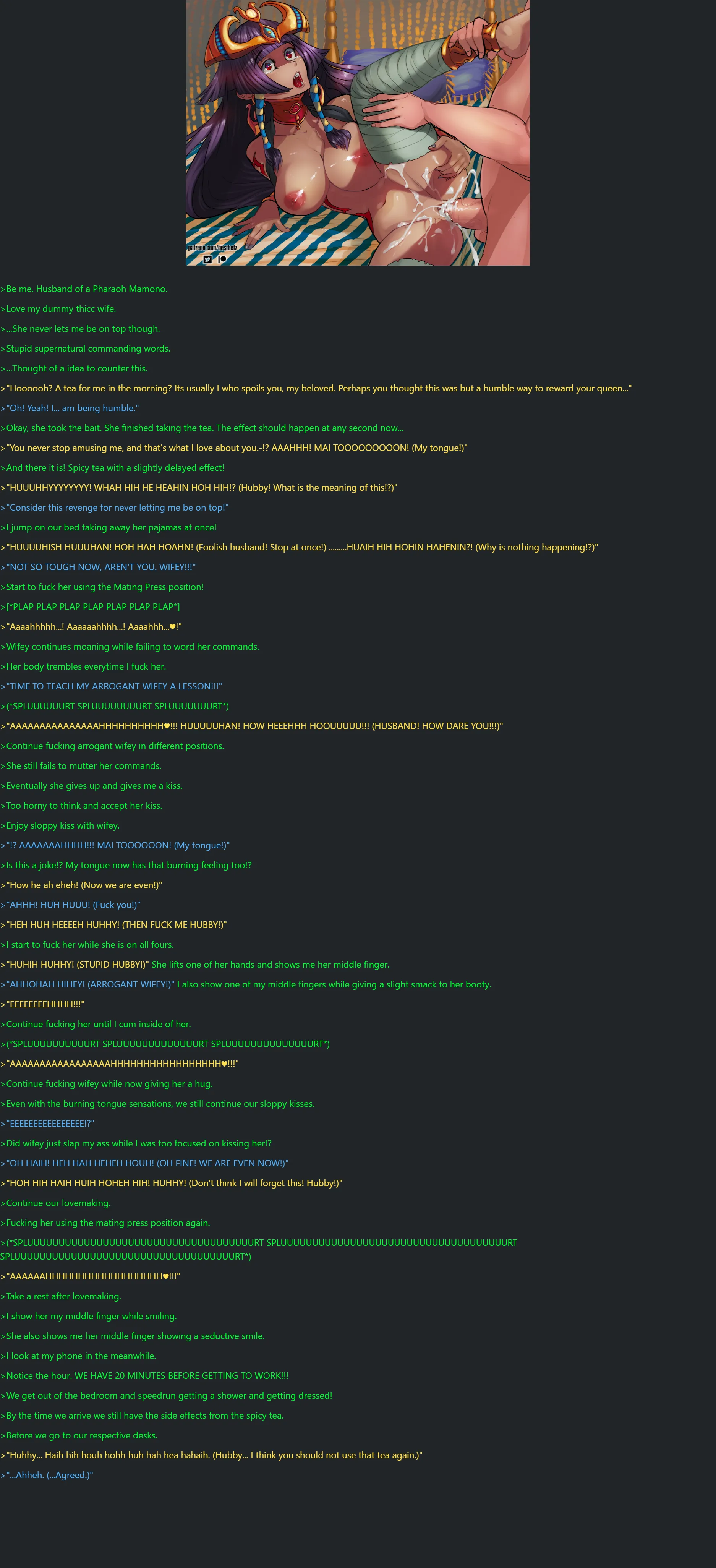 Arrogant Pharaoh Wife is dominated by her Husband