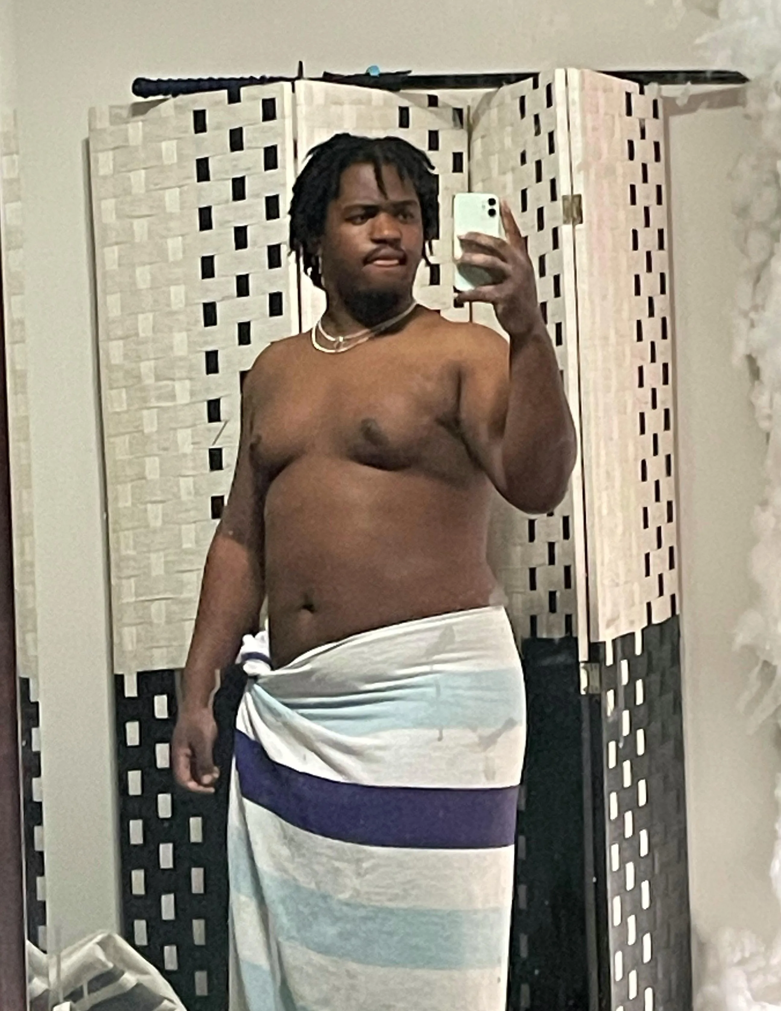 Do you wrap towels around your waist?