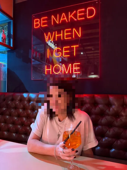 He can be naked when I get home, except for his cage.