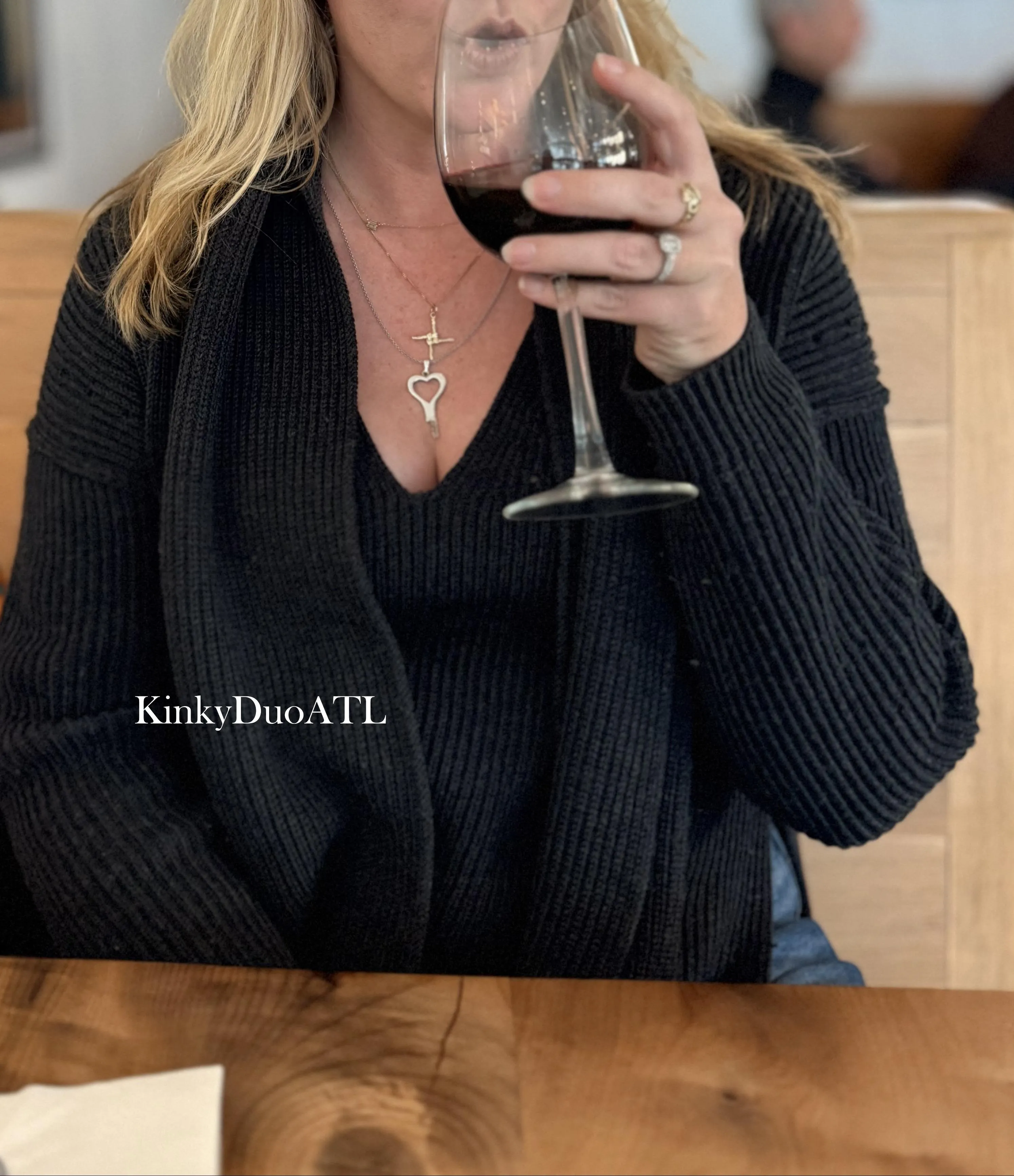 Locktober Day 18 - Tantilizing him with the key 🔑 while savoring this Tuscan red.