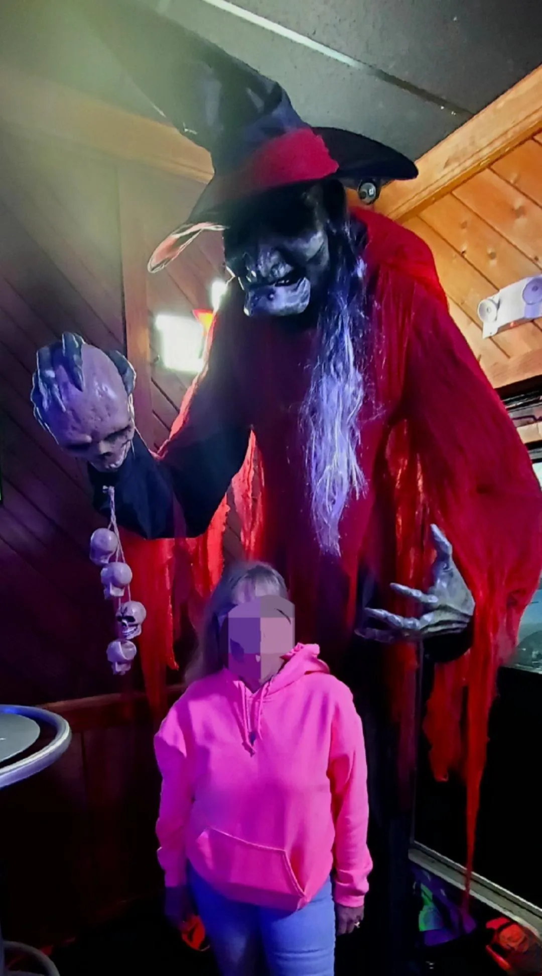 With the Locktober celebration I almost forget that Halloween is this month too! May need ideas to get the caged males dressed up to go out!! 😊😚😊 We were out for some drinks and ran into this witch. Happy Locktober Everyone!! And Happy Halloween