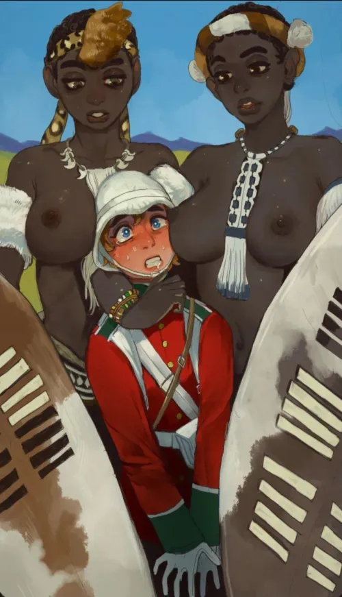 Even the warriors wives know how to greet their masters