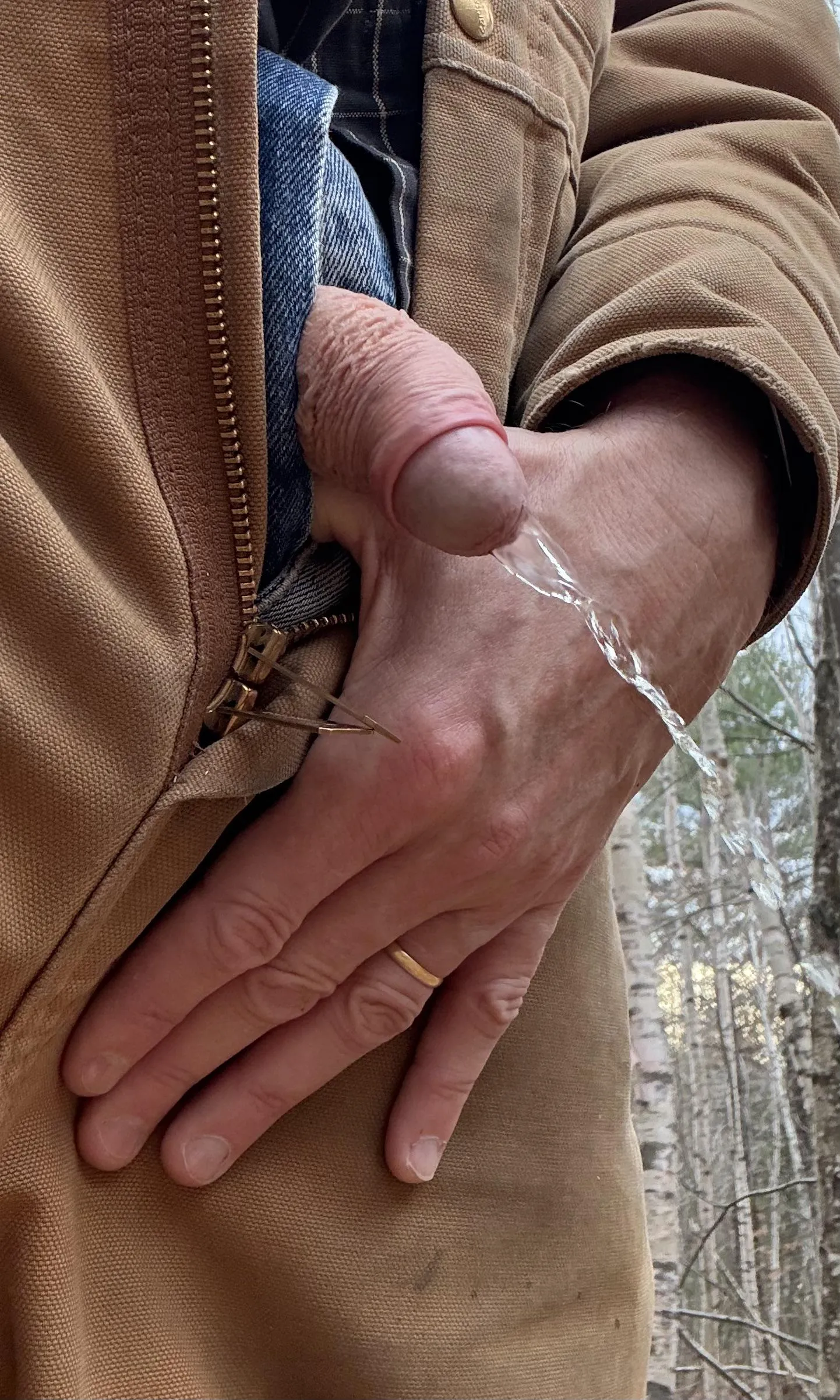 Having a 4” flaccid pee tube is a blessing when wearing layers of cold weather gear. (63)