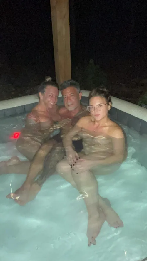 Hot tub, cold night
