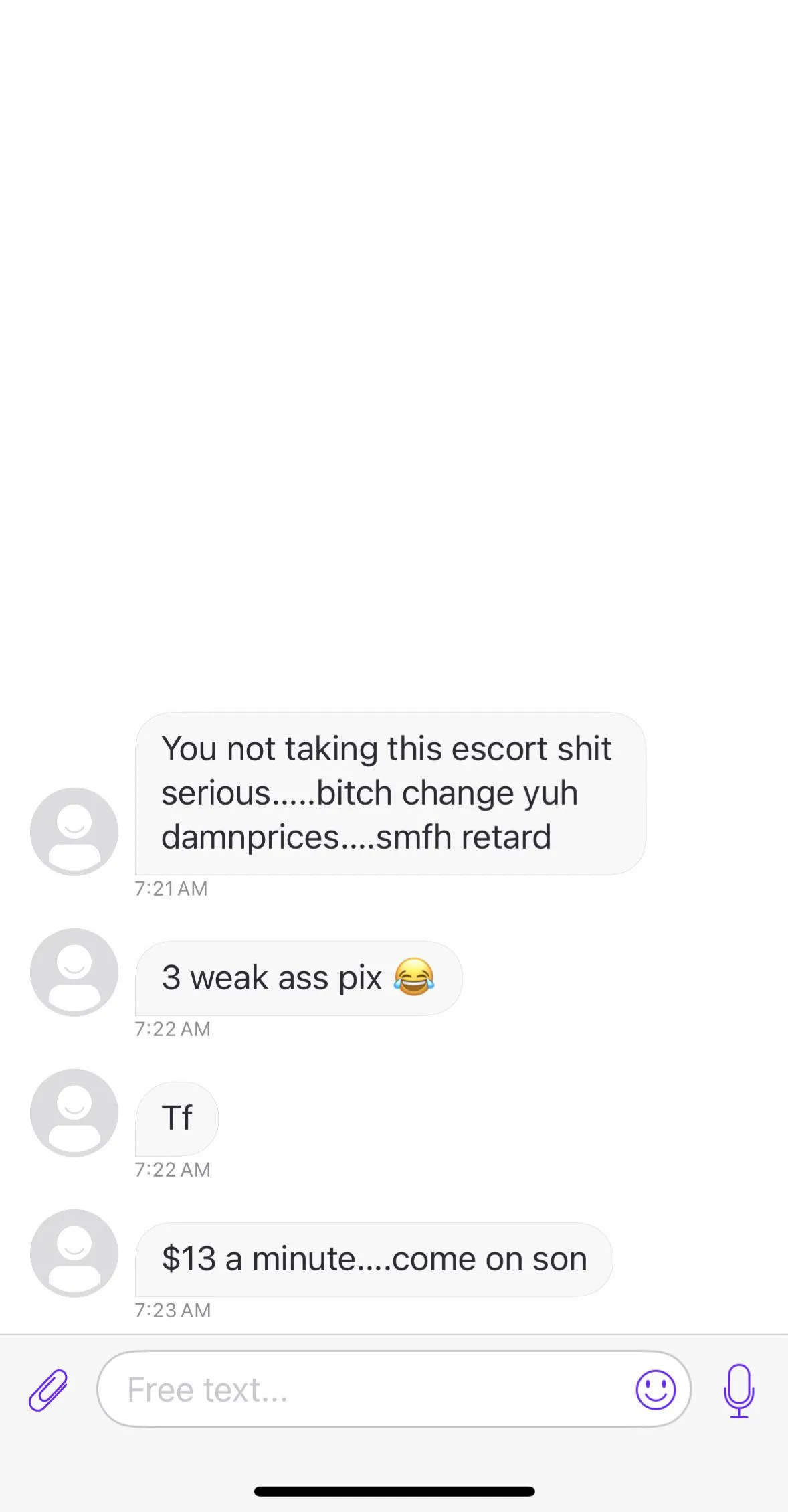 I think my existence triggered his checking account