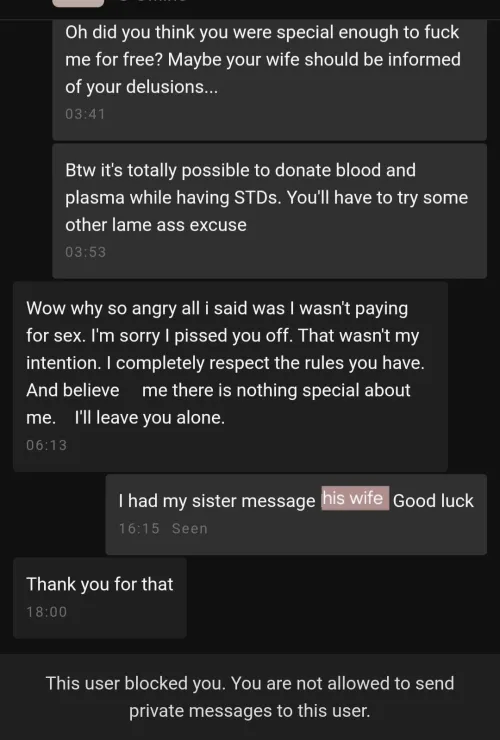 If you haggle or complain, I will tattle