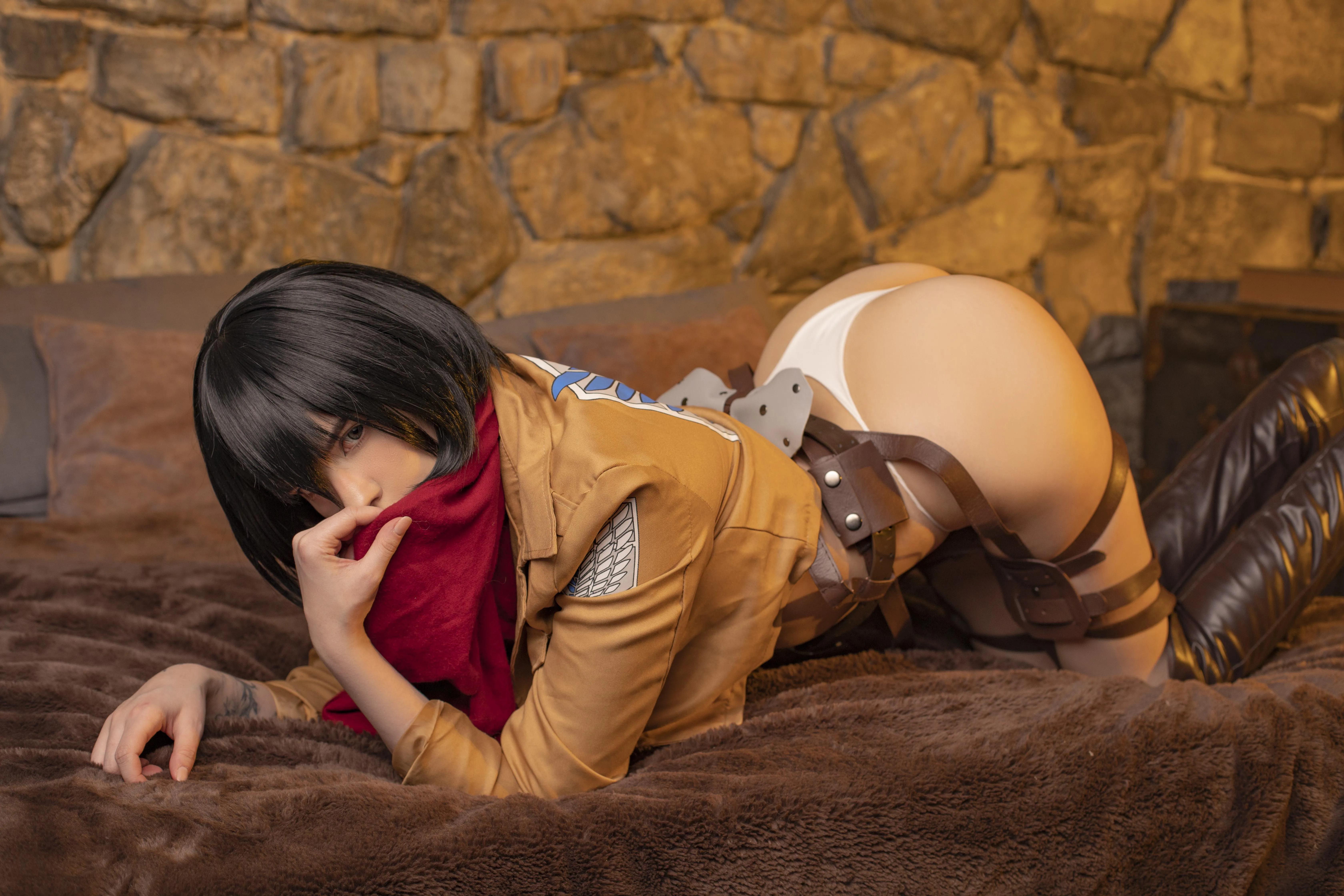 Mikasa Ackerman cosplay by BakaFuwa