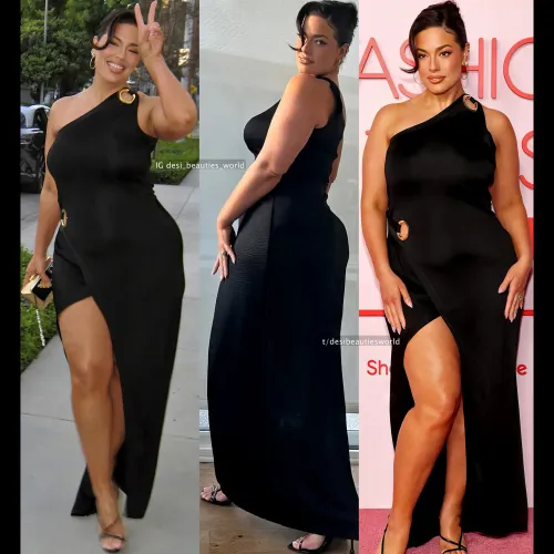 Plus size supermodel Ashley Graham thick thighs