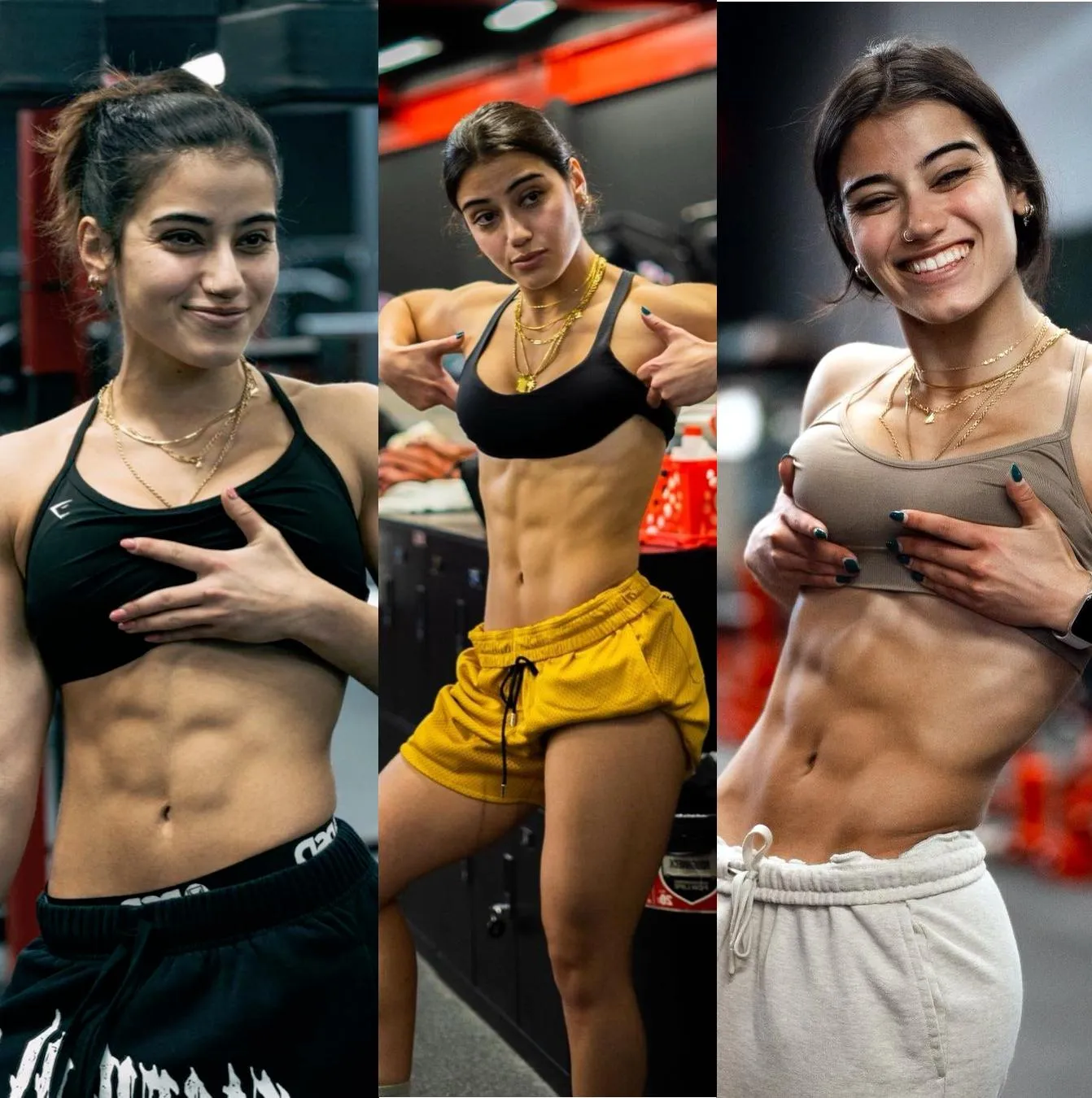 Sara showing off for us