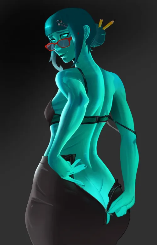 Sue, The Slime Secretary - by me (@sbtdesu)