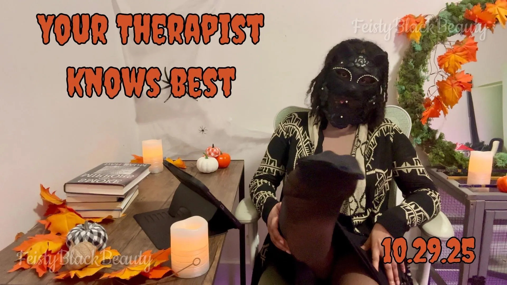 Therapist Feisty is opening up her practice and she always knows best. Full Halloween clip drop on 10.29.25