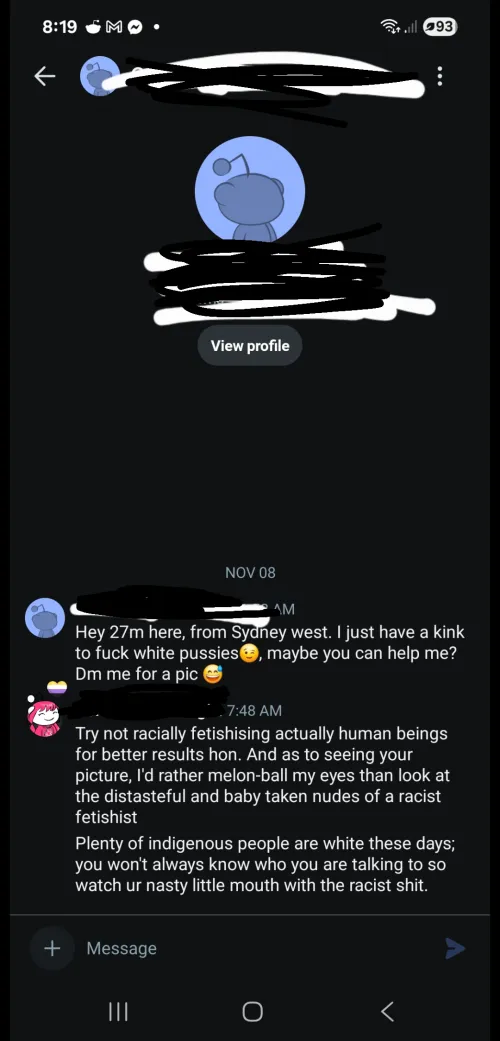 Who would even start at conversation this way?! EW!