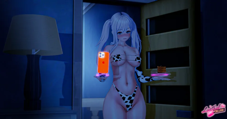 Do you prefer cake, new iPhone or... me? (Lustful College) (Tinkel Studios)
