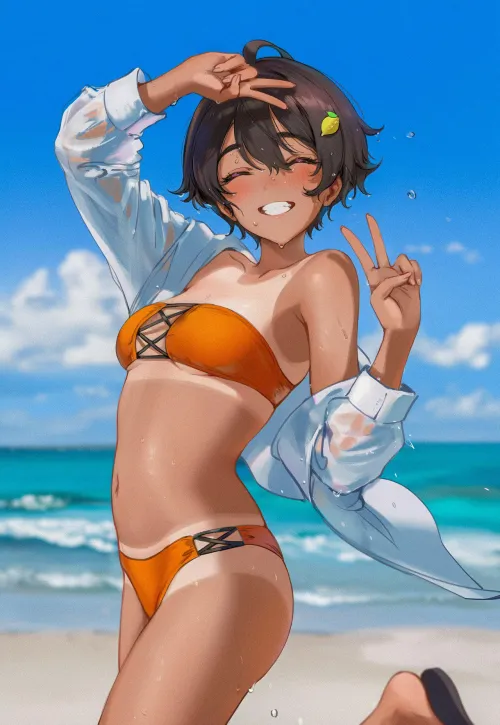 Cutie at the beach (aruhshura)