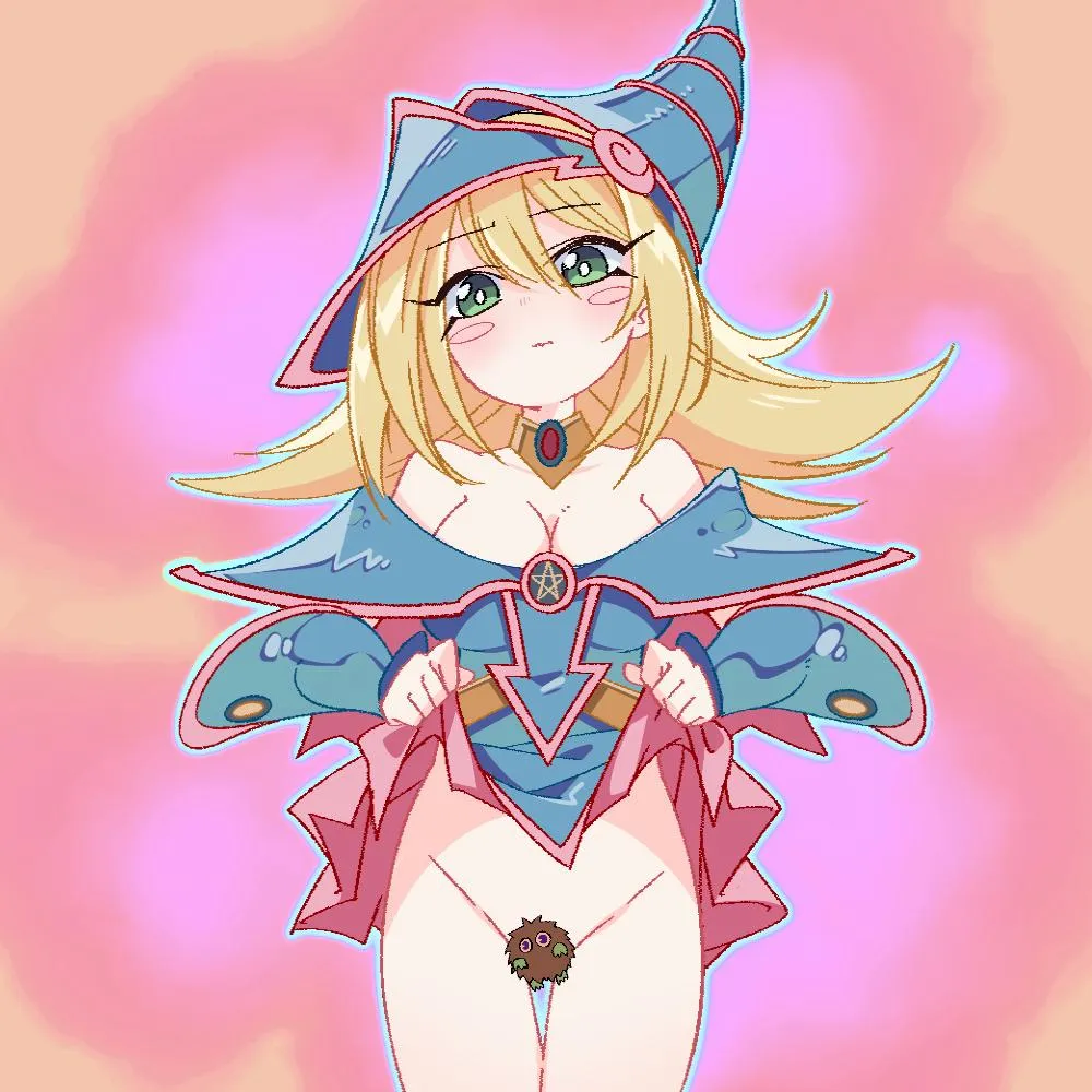 Dark Magician Girl Shyly Revealing Her Pussy