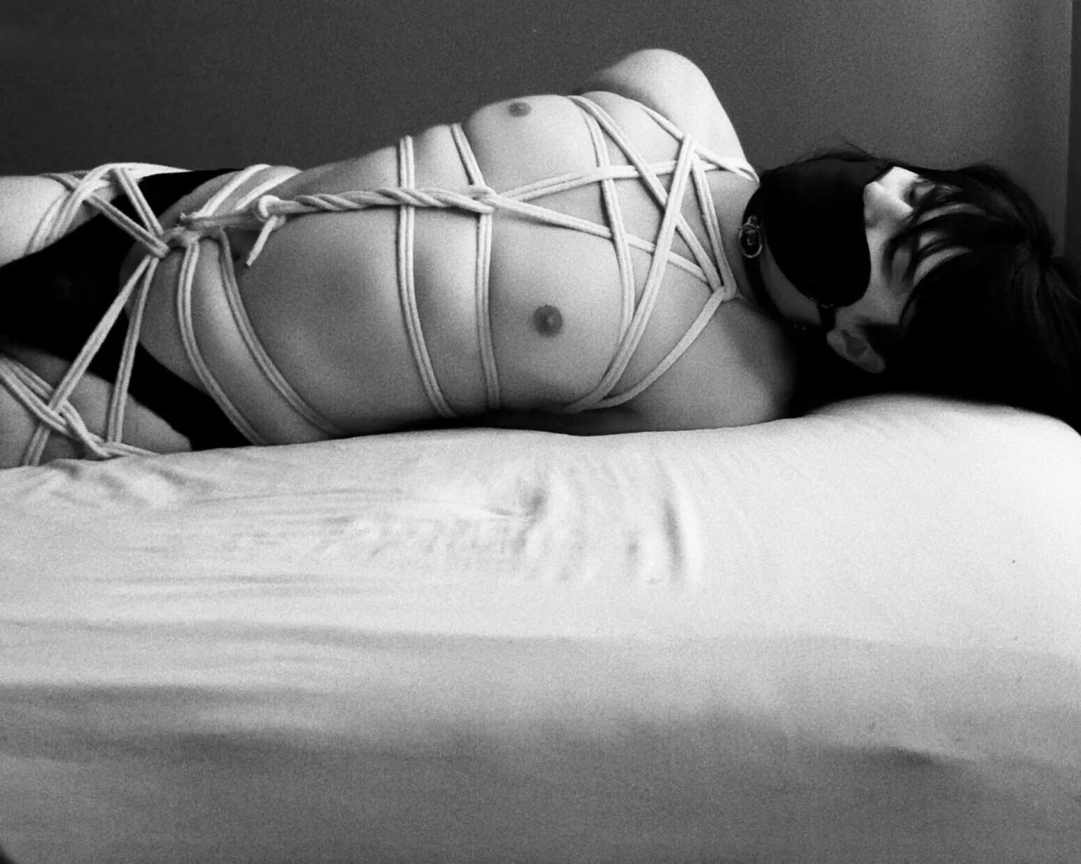 gagged in rope selfbondage 🖤