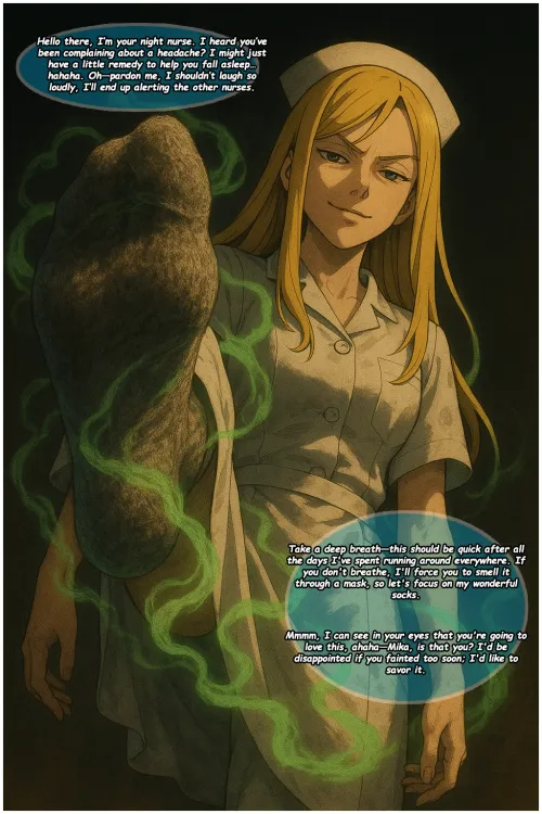 Have Headache ? [Feet] [Smell]