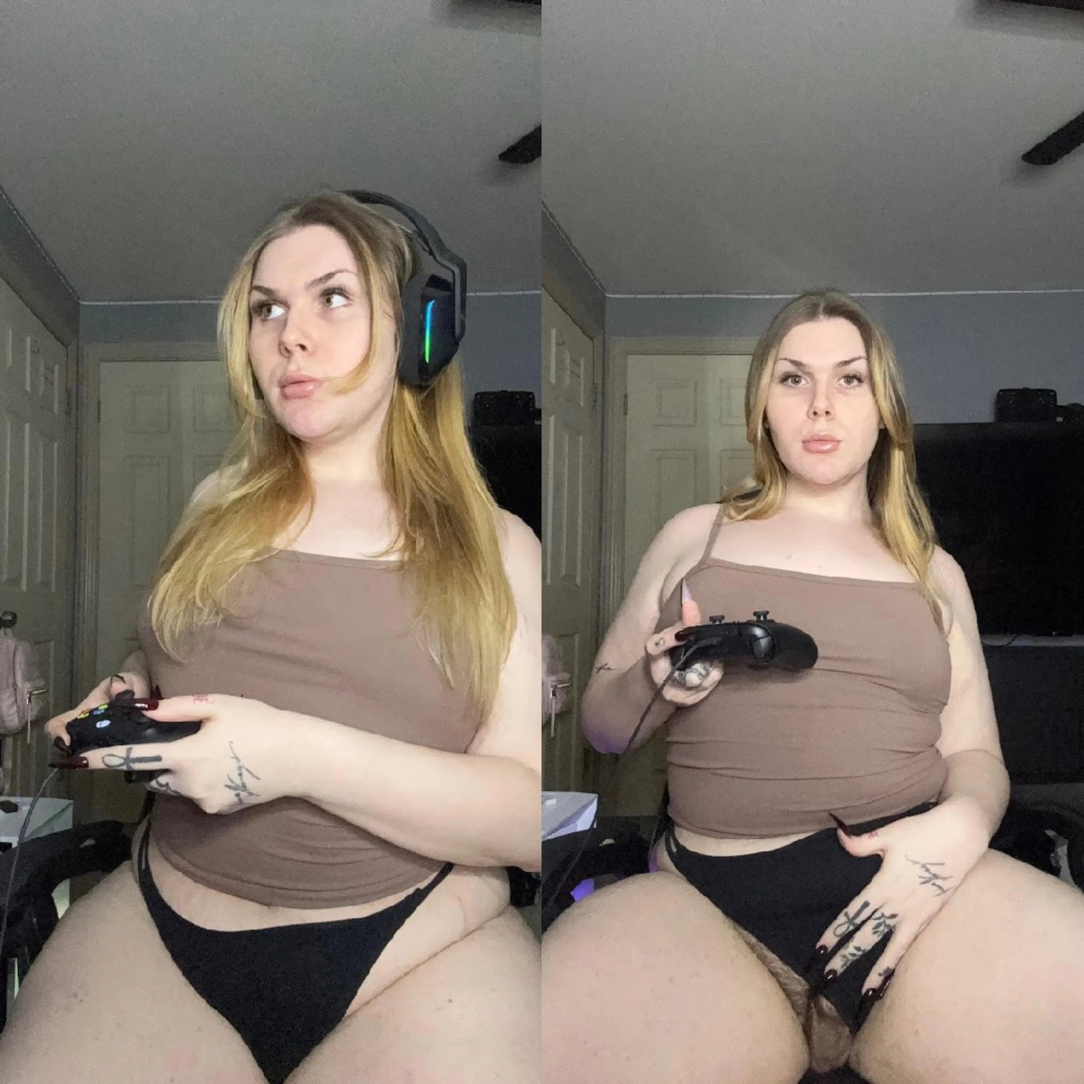 Would you get on your knees and drain a thick trans girl while she gamed? 🤫