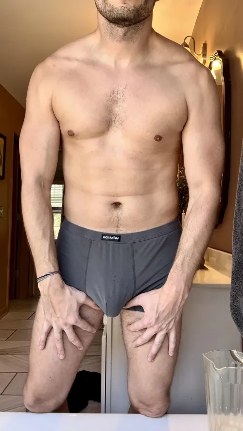 (34) Be honest, are you looking more at my hands or my bulge?