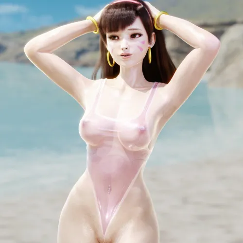 D.Va at the Beach (Dom3D)
