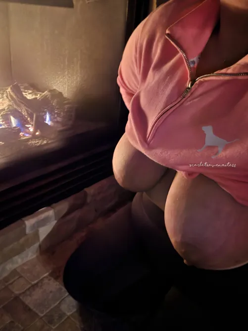 Enjoying The Fire Before I Head Off To Bed💋