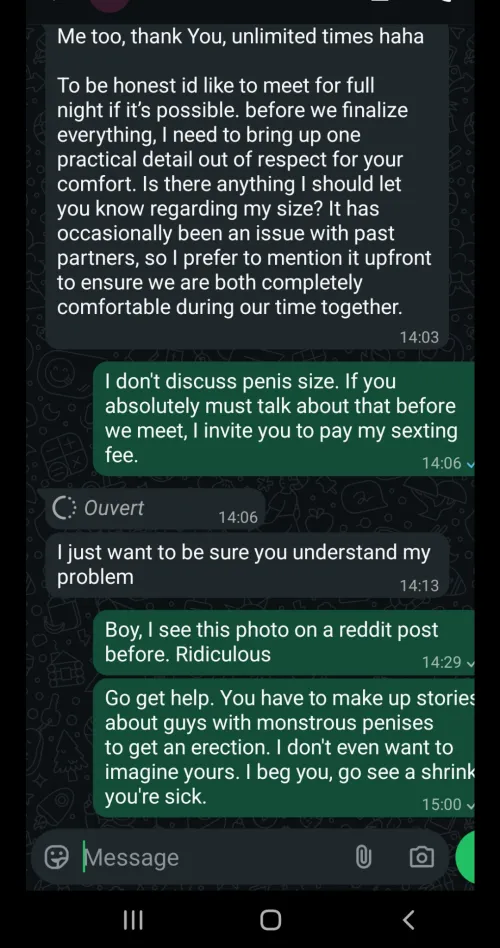 I prefer to warn you because of the size