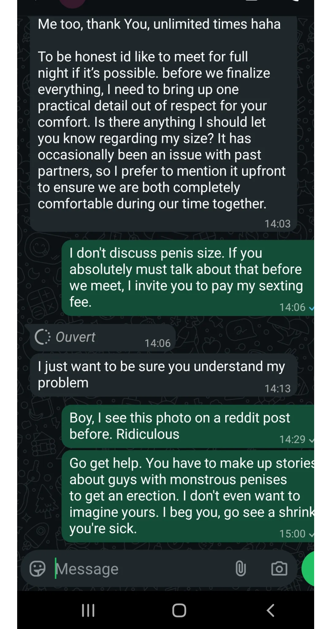 I prefer to warn you because of the size