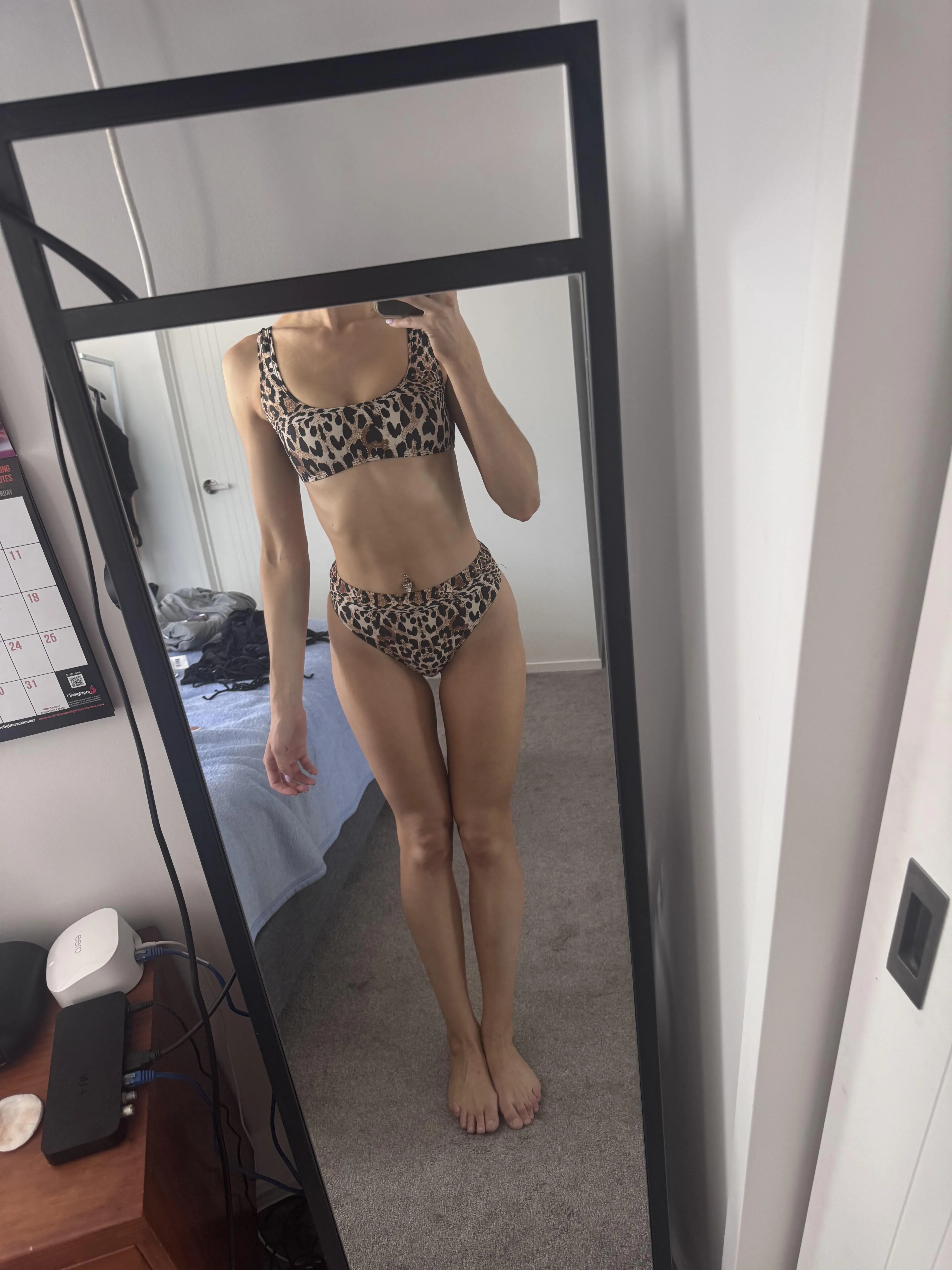 My thigh gap in my favorite itty bitty bikini