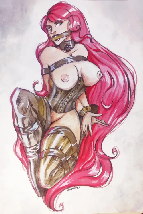 Red Delight - Watercolor Kinky Painting