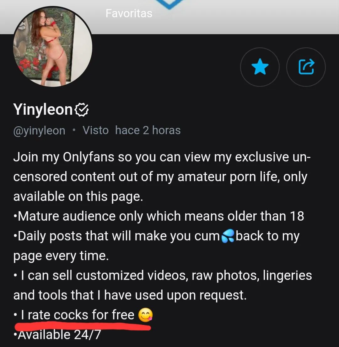 Someone knows if the cock rates that she offers are made by her or by a OF chatter?