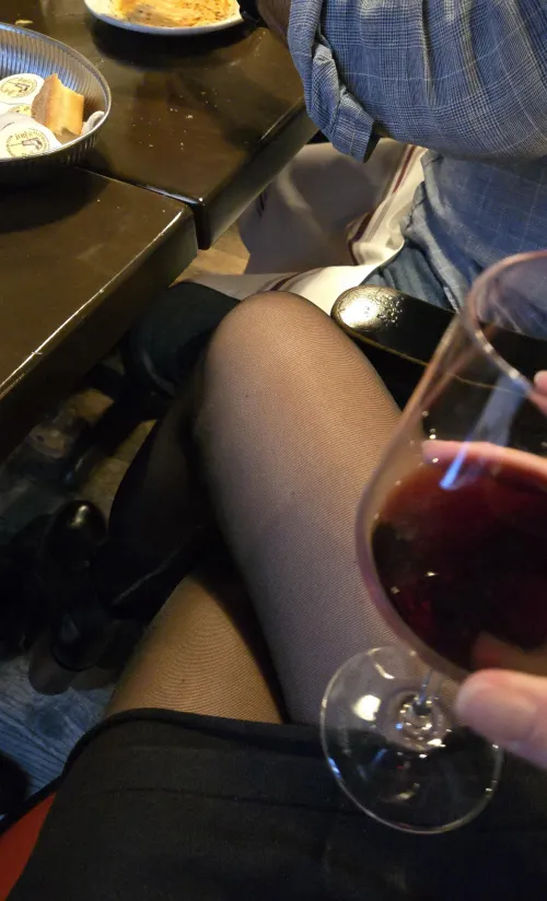 Teasing the waiter...