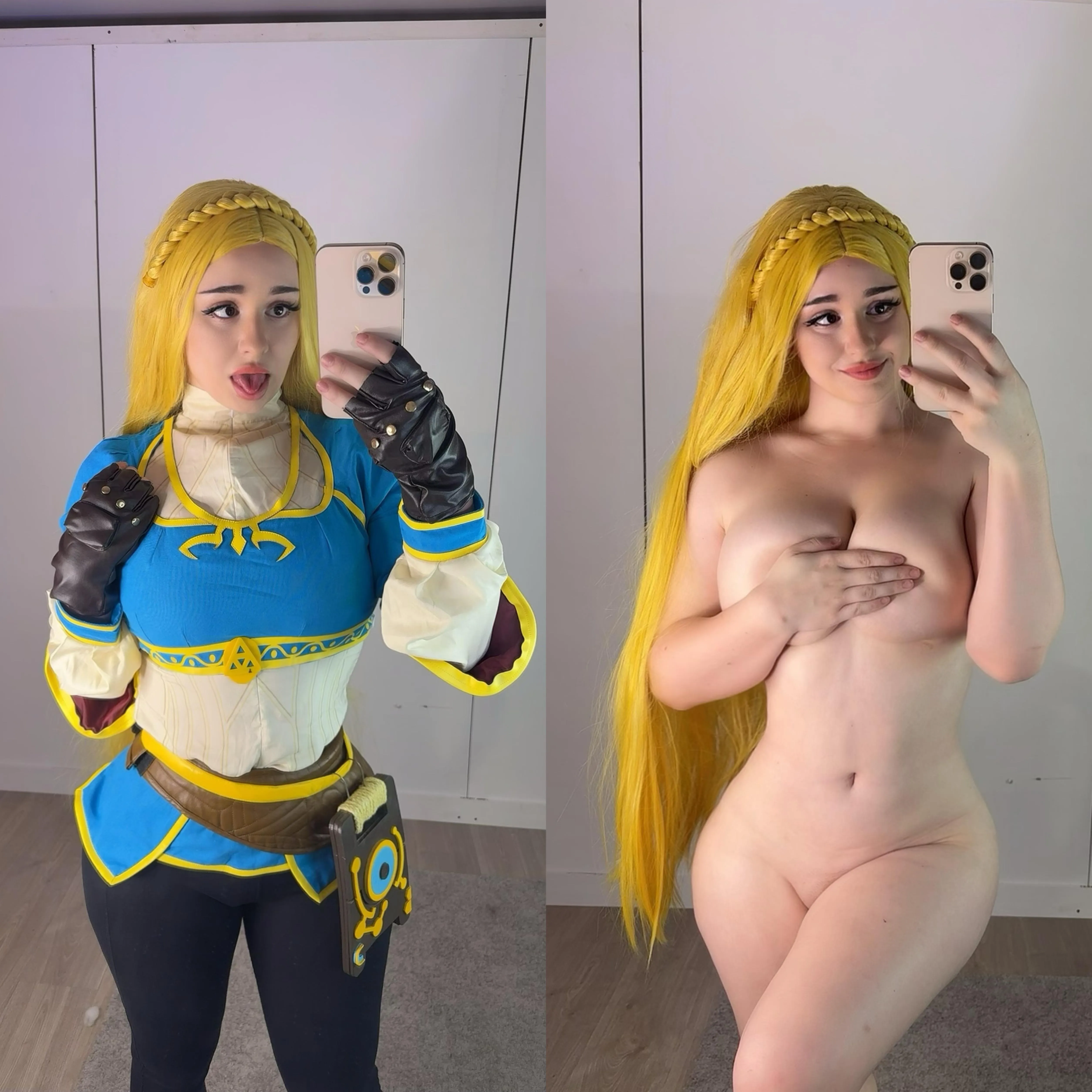 Zelda on vs off (BOTW) by me (graciewaifux)