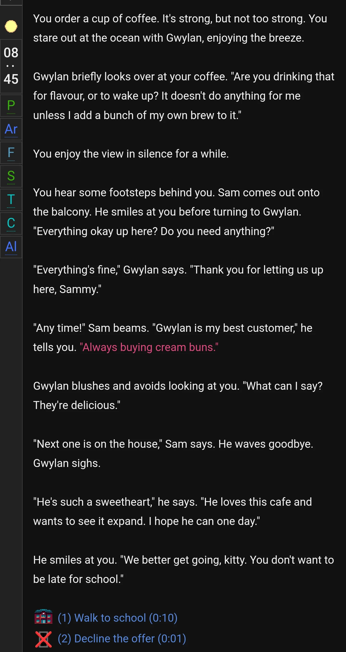 giggling because after Gwylan caught me and made me admit that I was adding my lewd fluids to the buns, he started buying buns with 