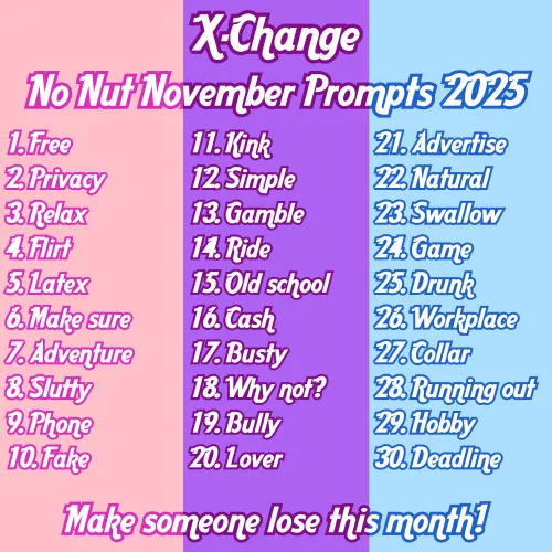 No Nut November Prompts | 2025 Edition