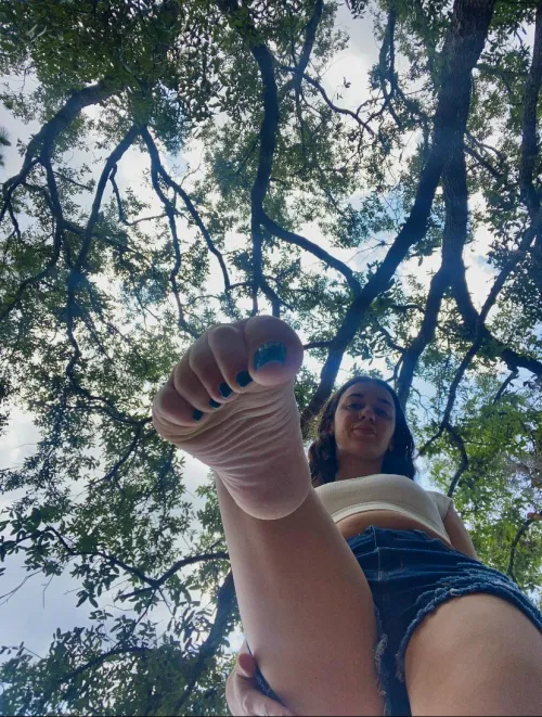 You’re beneath my foot, where you belong.