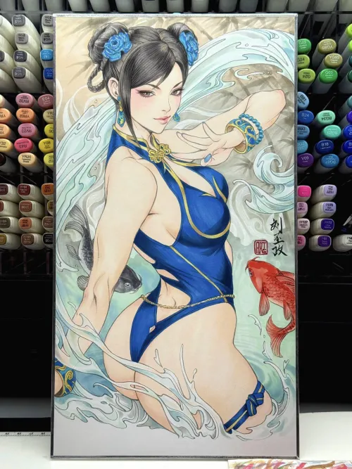 Chun-Li in outfit 4 swimsuit by Artgerm