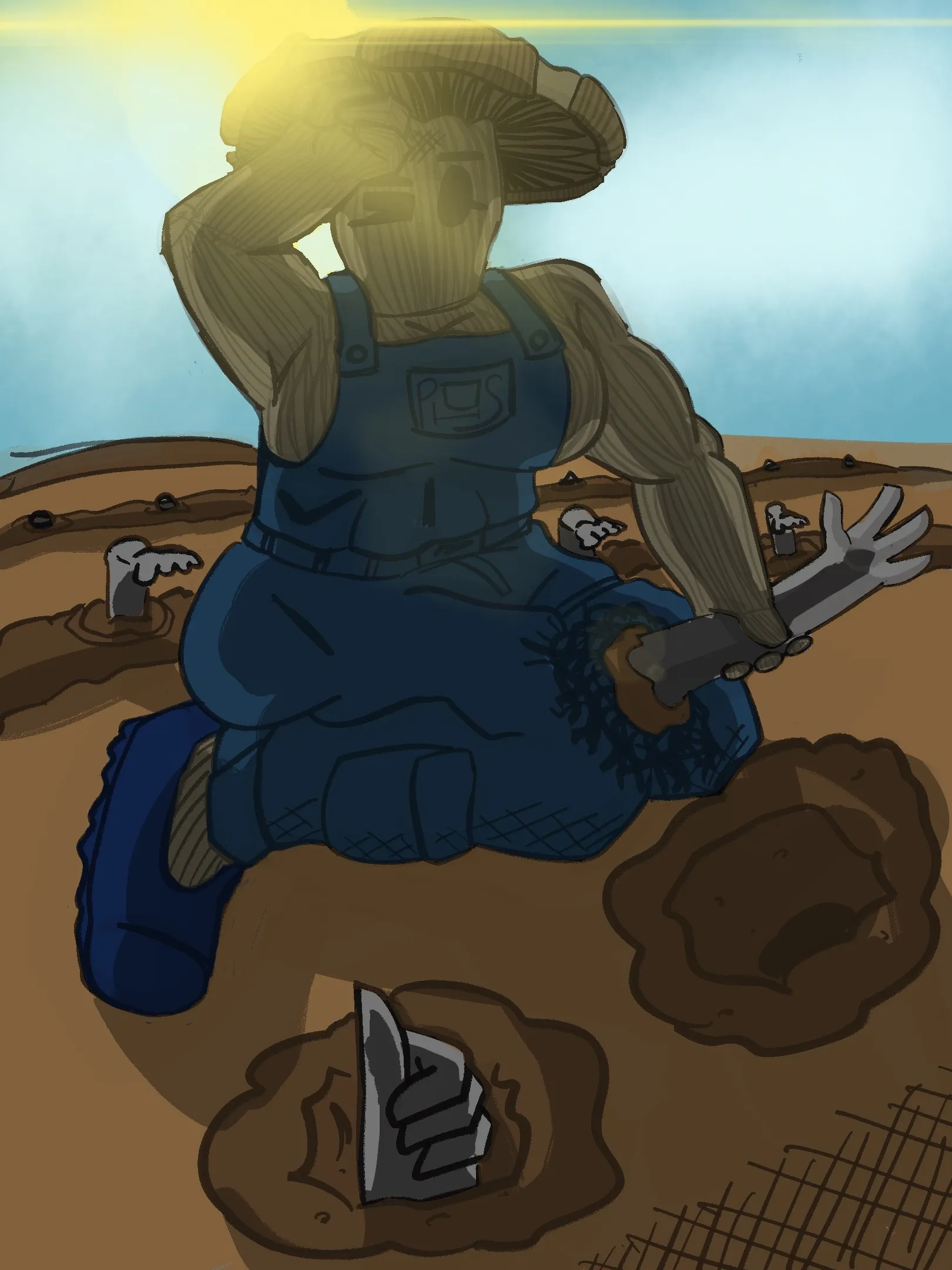 Shea Amanata of Organ-ic Acres, doing the daily grind [My Art/OC]