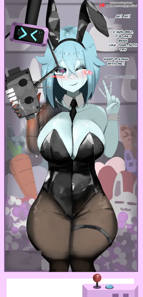 Robo Bunny won't let you win your prize [OC]