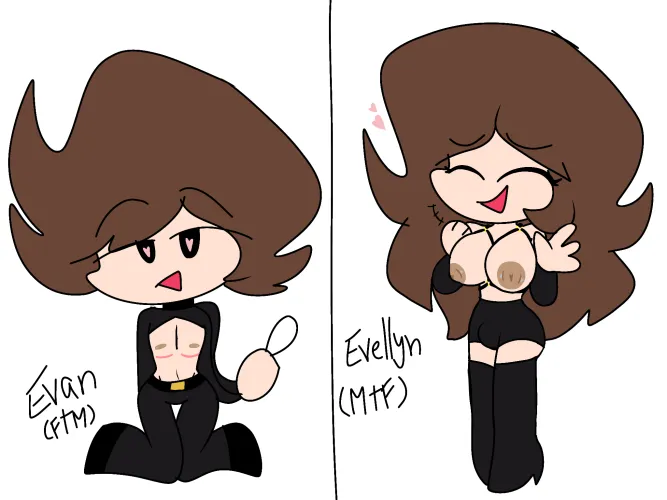 Og and Genderbent (CW: Evellyn's bulge)