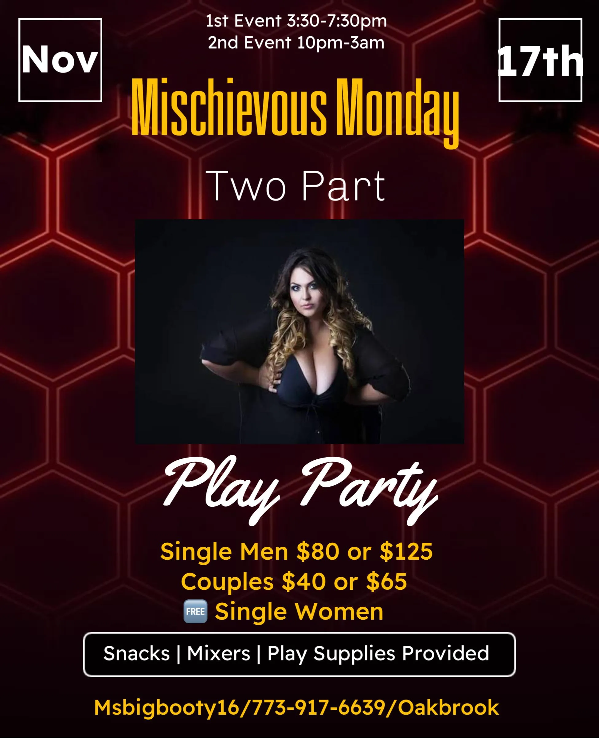 Two Part Play Party Today in Oakbrook 😈