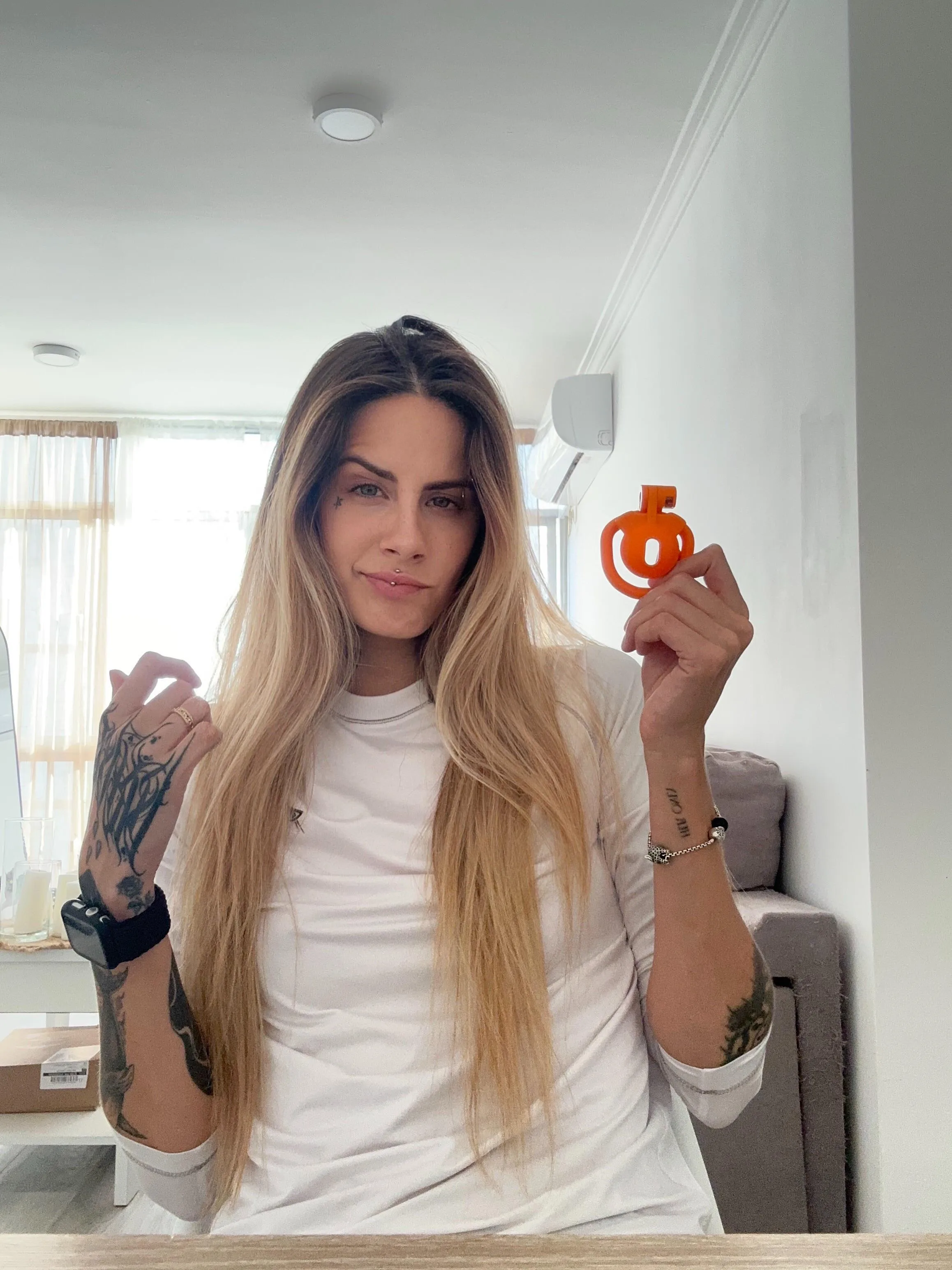 Keep that sexless clitty locked permanently! Got it?