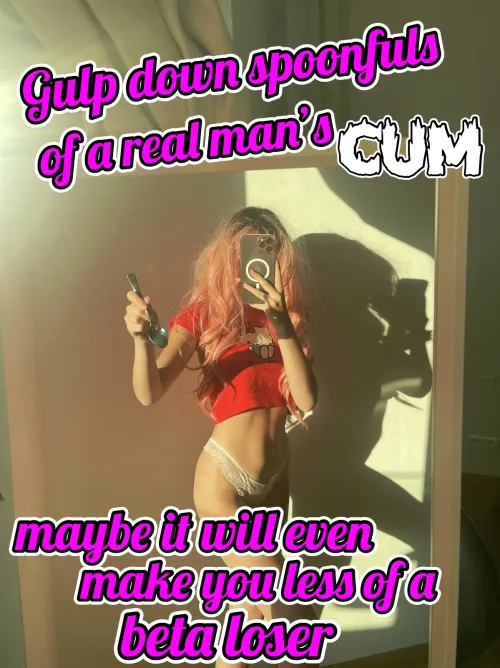 Open mouth and lick full spoon!🤫 I know you want it!