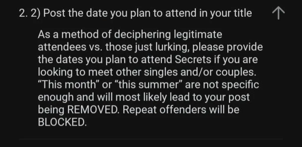 Personal ad posts without DATES will be removed.