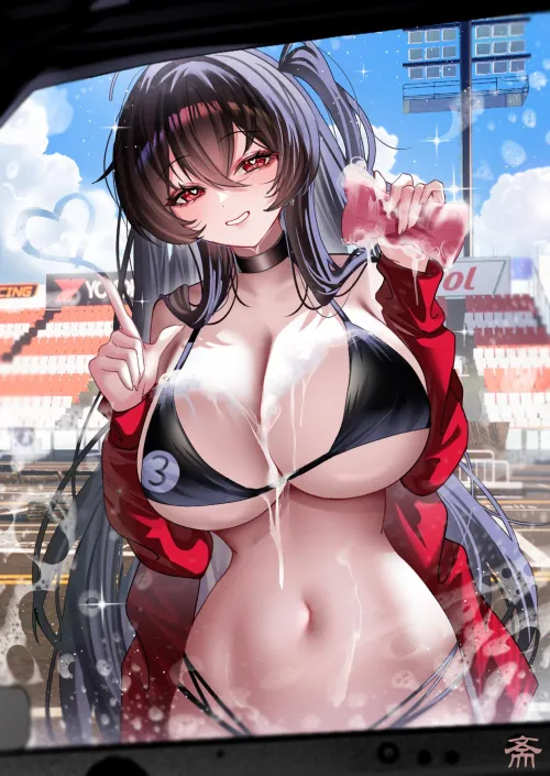 Taihou washing with sponge (碳酸 / szmmm303)