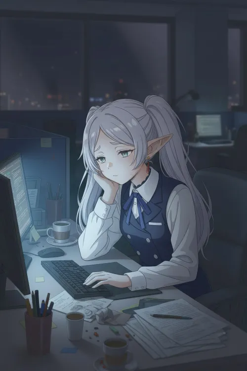 Frieren working Overtime [Sousou no Frieren]