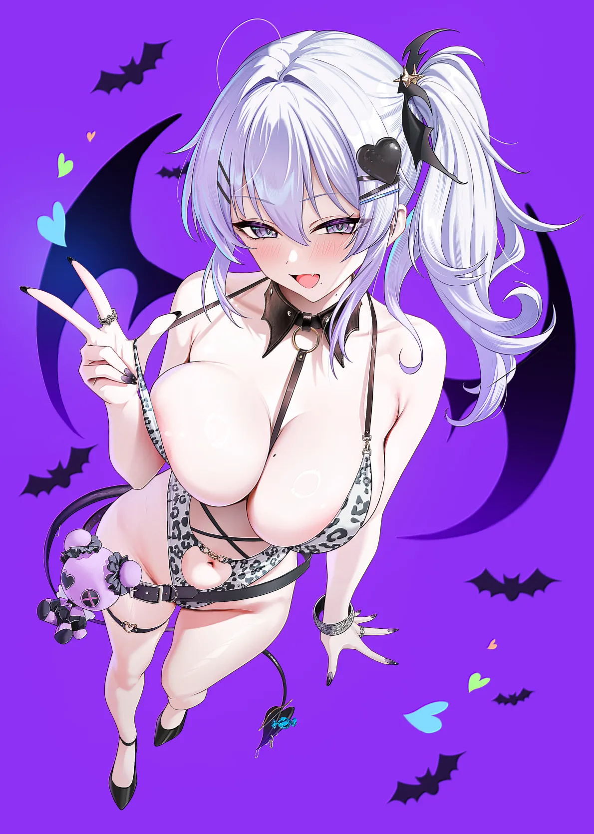 Wearing a leopard print swimsuit