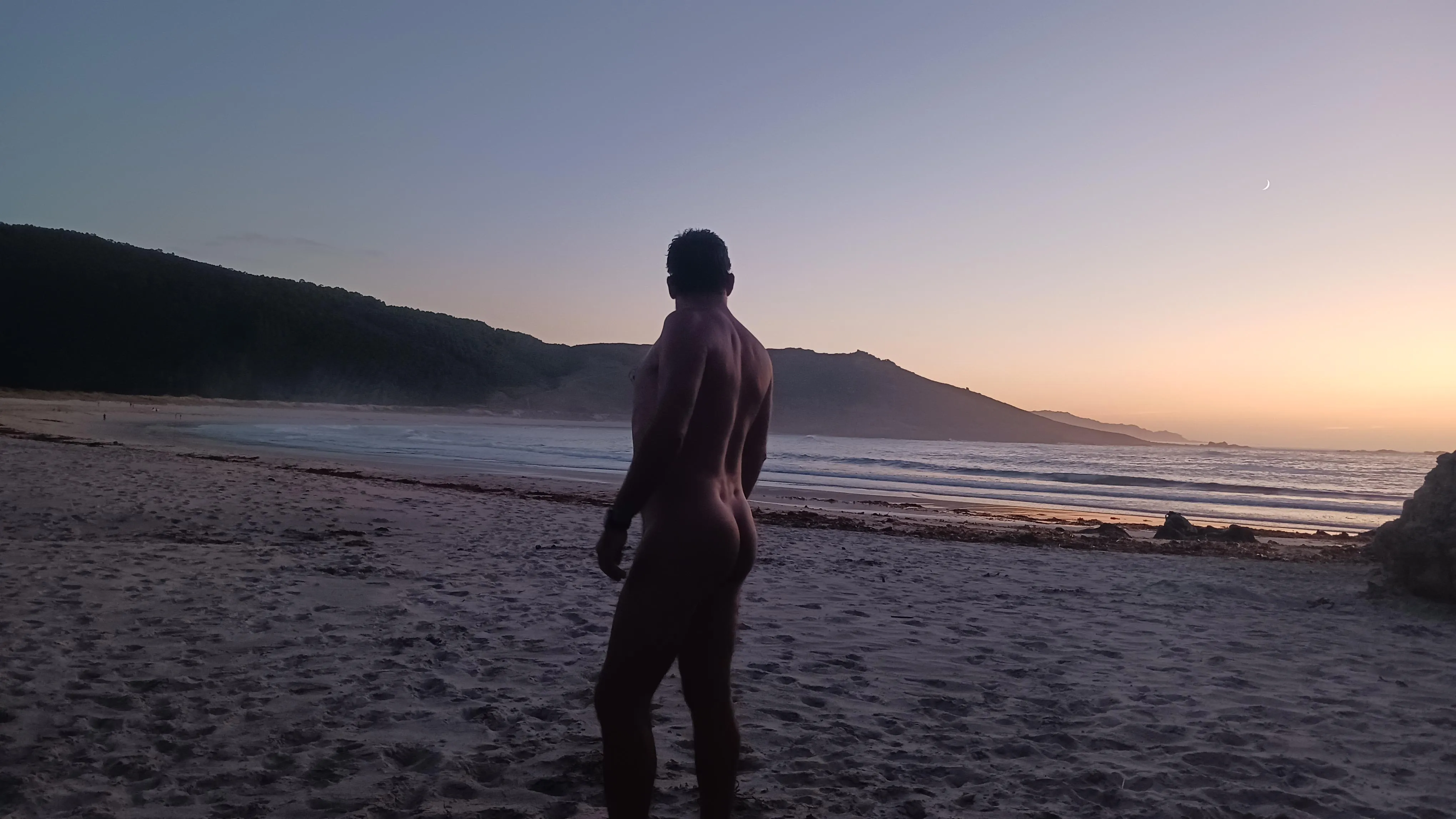 Enjoying the sunset beach